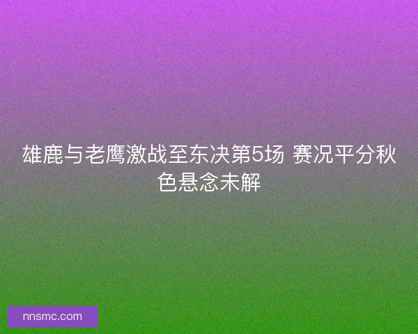 雄鹿与老鹰激战至东决第5场 赛况平分秋色悬念未解